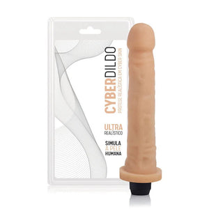 Prótese em Cyber Skin - Colosso - 19,5x3,5 cm com Vibrador Prova d´água